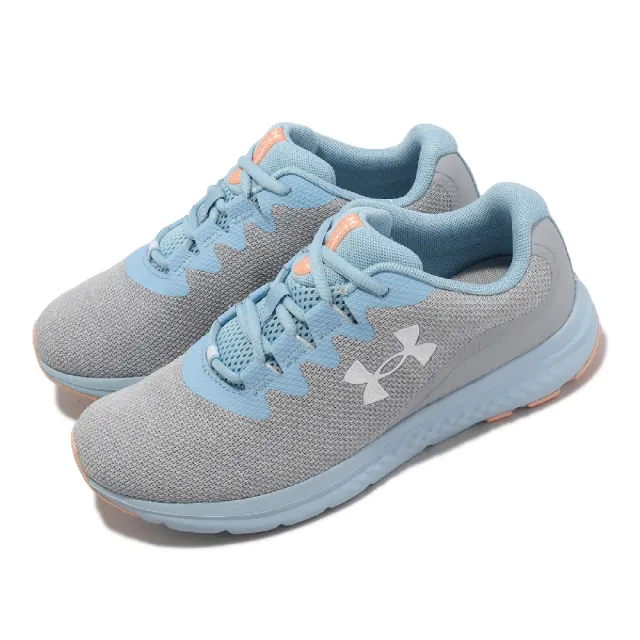 【UNDER ARMOUR】慢跑鞋 Charged Impulse 3 Knit 女鞋 灰 水藍 路跑 運動鞋 UA(3026686102)