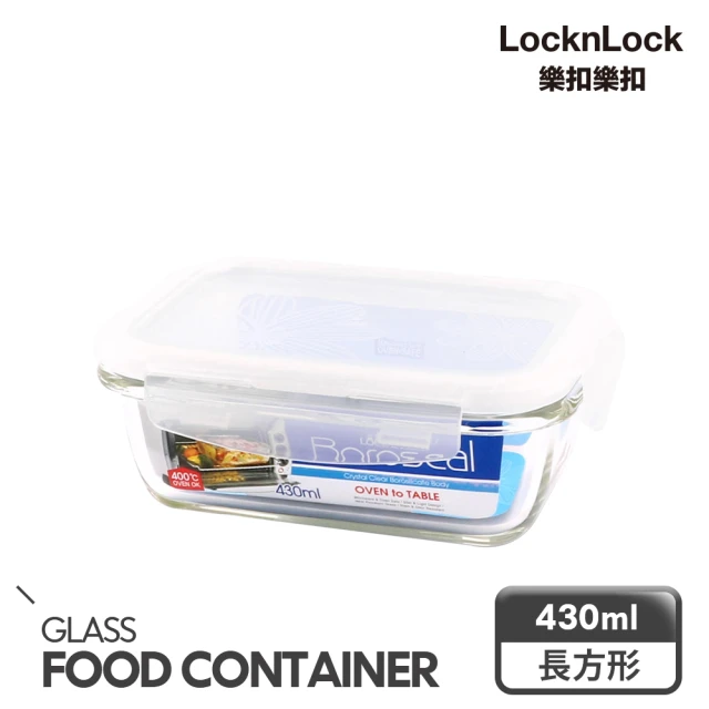 LocknLock樂扣樂扣 第三代耐熱玻璃保鮮盒/長方形430ML