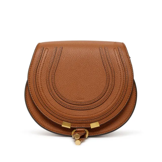 【Chloe’ 蔻依】Marcie Small Saddle Bag 小款 肩背包 馬鞍包 Tan 棕褐色