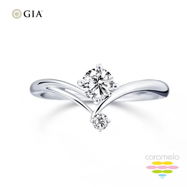 【彩糖鑽工坊】GIA 鑽石 30分 D成色 EX完美車工 鑽石戒指 2選1(V型皇冠 鑽戒)
