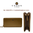 【CROSS】台灣總經銷 金光閃閃限量1折 頂級小牛皮拉鍊長夾 全新專櫃展示品(贈名牌簽名筆 禮盒提袋)