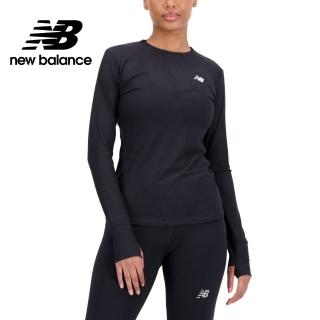 【NEW BALANCE】NB 涼感極輕透氣運動長袖上衣 女性 黑色 WT33282BK(美版 版型偏大)
