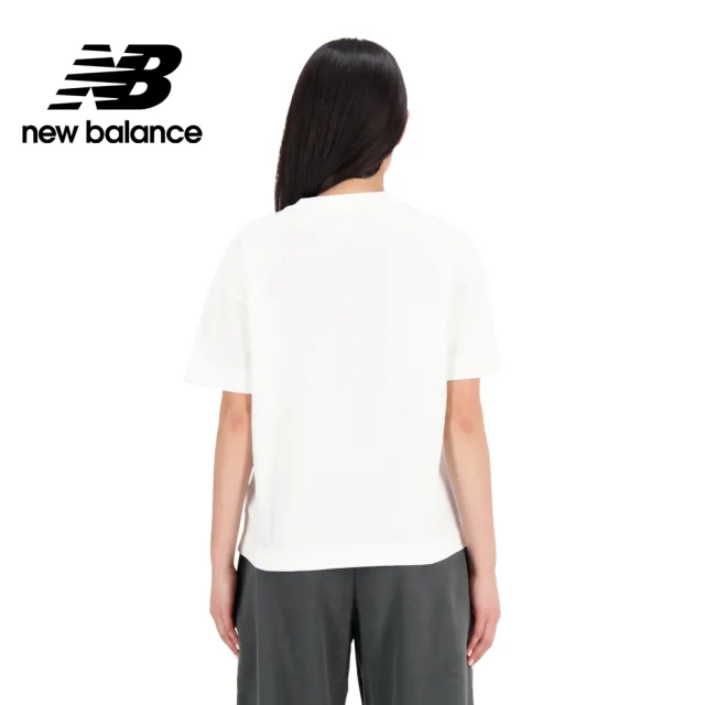 【NEW BALANCE】NB 簍空LOGO棉質短T_AWT33526SST_女性_牙白色(亞版 版型正常)