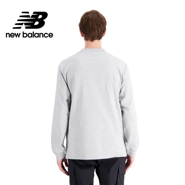 【NEW BALANCE】NB 學院風LOGO大學T/長袖上衣_MT33552AG_男性_灰色(美版 版型偏大)