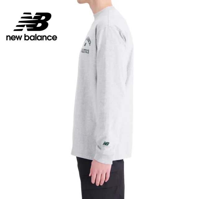 【NEW BALANCE】NB 學院風LOGO大學T/長袖上衣_MT33552AG_男性_灰色(美版 版型偏大)