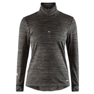 【CRAFT】女 Grid Half Zip 長袖拉鍊中層衣.排汗衣.運動上衣.立領衫(1906644-998000 深灰)