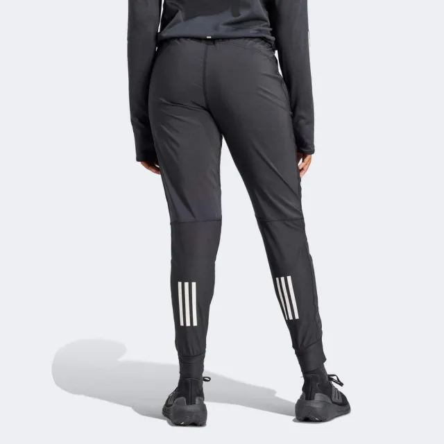 【adidas 愛迪達】OTR B Pant 女 長褲 中腰 運動 慢跑 訓練 吸濕排汗 反光 拉鍊口袋 黑(IK7444)
