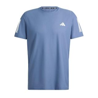 【adidas 愛迪達】OWN The Run 男 短袖 上衣 運動 訓練 健身 慢跑 吸濕排汗 反光 藍白(IN1515)
