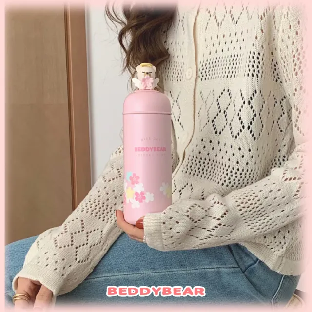【BEDDY BEAR 杯具熊】BEDDYBEAR 櫻花物語316不鏽鋼保溫瓶 直飲保溫杯350ml(櫻花)
