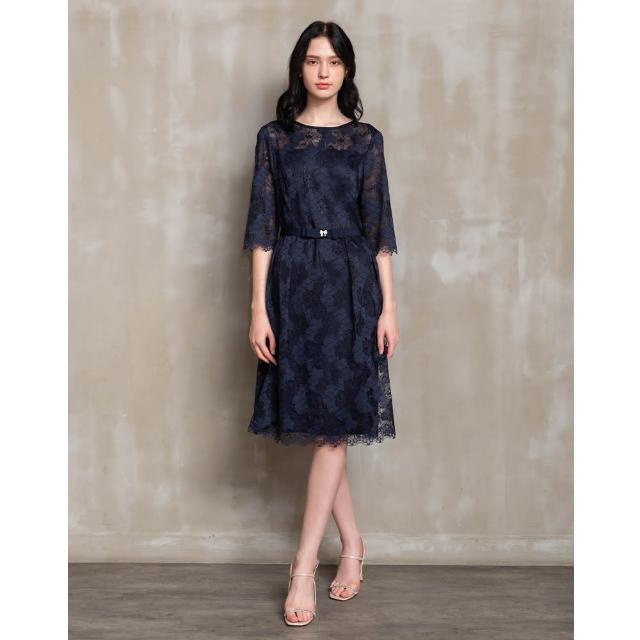 【perng yuh 芃諭名品】閃耀輕光 散襬 蕾絲洋裝(2024 SS Collection｜3A春夏系列)