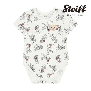 【STEIFF】熊頭童裝 熊熊棒球短袖包屁衣(包屁衣)