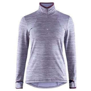 【CRAFT】女 Grid Half Zip 長袖拉鍊中層衣.排汗衣.運動上衣.立領衫(1906644-733200 紫)