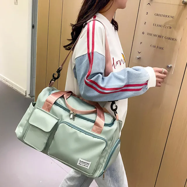 【樂居家】立體大容量雙層健身運動包(旅行袋 行李袋 乾濕分離 手提袋 過夜包 拉桿包 獨立鞋倉)