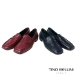 【TINO BELLINI 貝里尼】義大利進口全真皮方頭樂福鞋FYLT036(深藍)