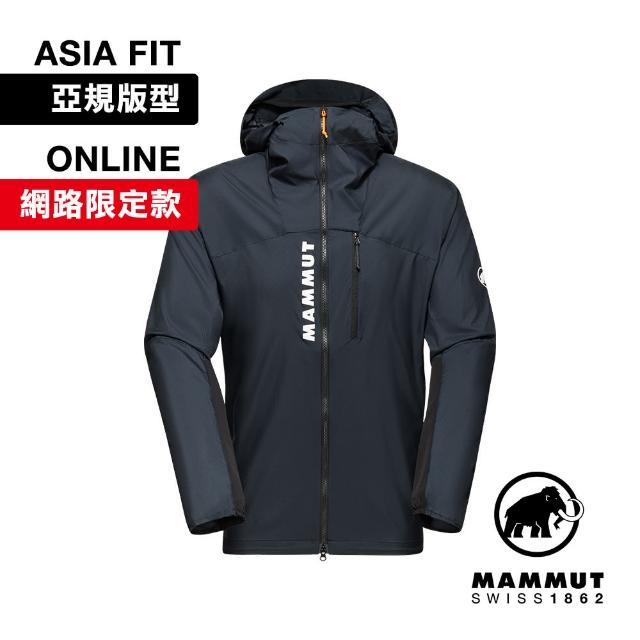 【Mammut 長毛象】Aenergy WB Hooded Jacket AF Men 極輕防風透氣越野外套 黑色 男款 #1012-00700