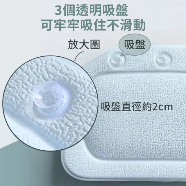 【挪威森林】吸盤式浴缸用頭枕 浴缸止滑枕墊(泡澡頭枕 頸枕 泡澡枕墊)