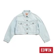 【EDWIN】女裝 短版牛仔外套(重漂藍)