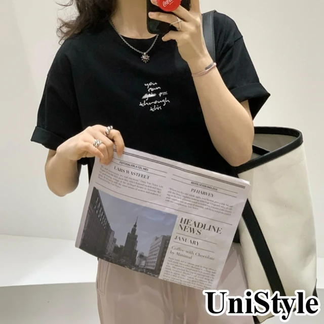 UniStyle 圓領短袖T恤 韓版萌趣下午茶印花上衣 女 