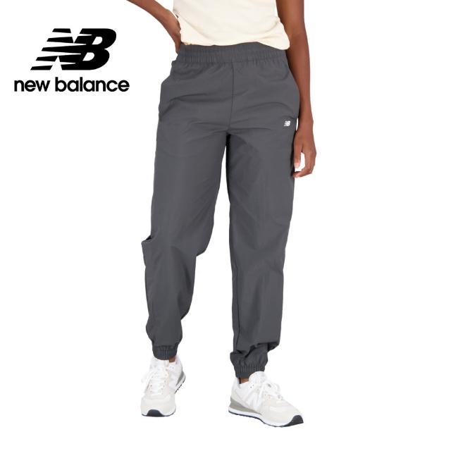 【NEW BALANCE】NB 彈性縮口休閒長褲_女性_墨灰色_AWP31500ACK(亞版 版型正常)