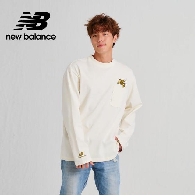 【NEW BALANCE】NB SDS口袋可愛插圖長袖上衣_男性_杏色_AMT33350CIC(亞版 版型正常)