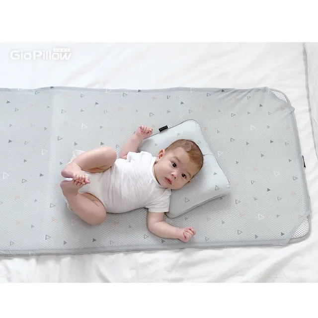 【GIO Pillow】中床60×120cm 二合一有機棉透氣嬰兒床墊 床套2入組 M號(透氣床墊 可水洗床墊 彌月禮)