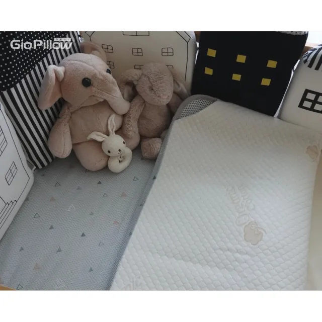 【GIO Pillow】床邊床 51×85cm 二合一有機棉透氣嬰兒床墊 床套2入組 XS號(透氣床墊 可水洗床墊 彌月禮)
