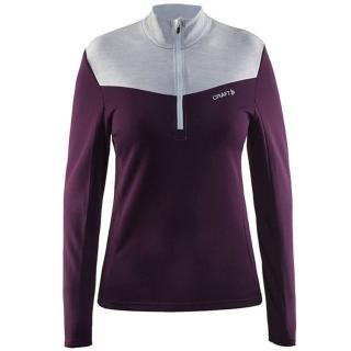 【CRAFT】女 Shift Free Halfzip 長袖拉鍊中層衣.排汗衣.運動上衣.立領衫(1903648-2485 紫/灰)