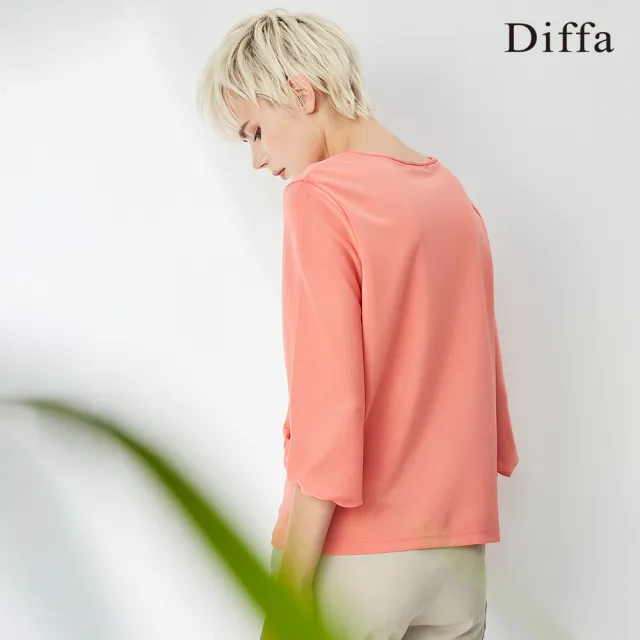 【Diffa】氣質美型袖子打褶上衣-女