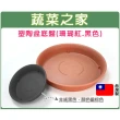 【蔬菜之家】塑陶盆-底盤(珊瑚紅.黑色正台灣製造.塑陶盆專用 花盆)