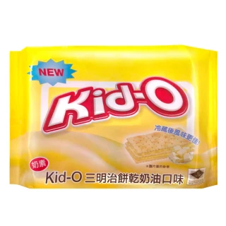 即期品【KID-O】奶油分享包三明治餅乾340g*12入(箱出-效期至：2024/07/03)
