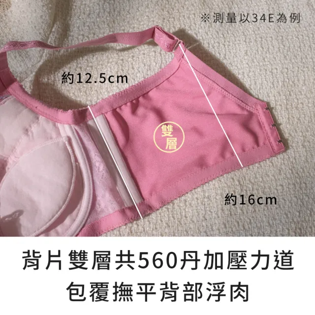 【玉如阿姨】革命薔薇內衣※S206黑(E.F.G罩 側推 超集中 重機能 台灣製)