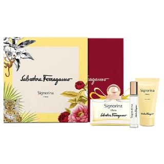 【Salvatore Ferragamo】Signorina Libera 晨光綻放女性香氛禮盒(專櫃公司貨 100ml+10ml+50ml)