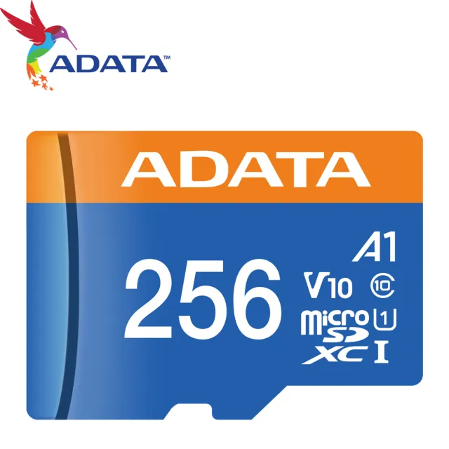 【ADATA 威剛】256GB 100MB/s microSDXC TF UHS-I U1 A1 V10 記憶卡(平輸)