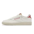 【REEBOK】休閒鞋 Club C 85 Vintage 女鞋 米白 紅 皮革 低筒 復古(100074233)