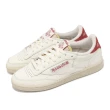 【REEBOK】休閒鞋 Club C 85 Vintage 女鞋 米白 紅 皮革 低筒 復古(100074233)