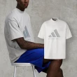 【adidas 愛迪達】短袖 Basketball Tee 男款 象牙白 灰 純棉 寬鬆 籃球 運動 短T 愛迪達(IX1968)