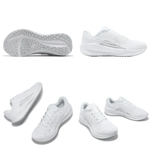 【NIKE 耐吉】慢跑鞋 Wmns Downshifter 13 女鞋 白 網布 透氣 緩衝 支撐 全白 運動鞋(FD6476-101)