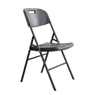 【AMOS 亞摩斯】木紋塑膠折疊椅(折疊椅)