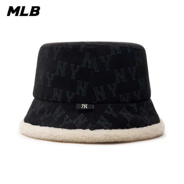 【MLB】麂皮漁夫帽 MONOGRAM系列 紐約洋基隊(3AHTMS136-50BKS)