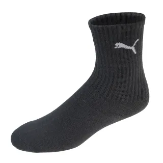 【PUMA】襪子 NOS Crew Socks  深灰 白 男女款 長襪 中筒襪 台灣製 單雙入(BB1345-08)