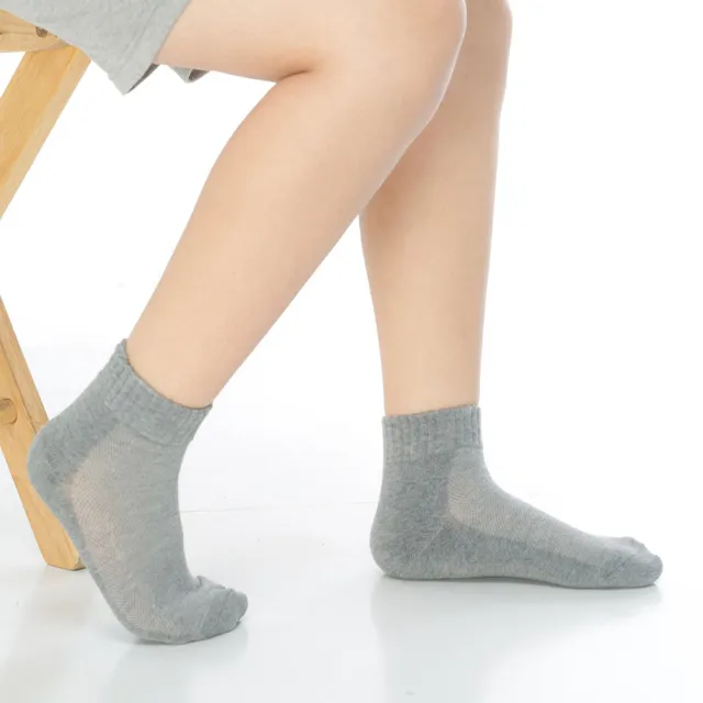 【KEROPPA 可諾帕】7~12歲學童專用毛巾底氣墊短襪x4雙(C93003)