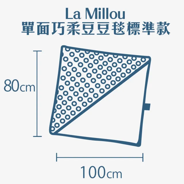 【La Millou】新生兒必備組-單面巧柔豆豆毯+豆豆圍兜領巾(多款可選_彌月禮盒)