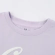 【GAP】女童裝 Logo純棉印花圓領短袖T恤-紫色(890373)