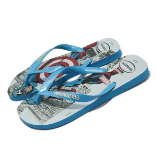 【havaianas 哈瓦仕】夾腳拖 Top Marvel Flip Flops 男鞋 藍 漫威 美國隊長 拖鞋 哈瓦仕(41470120212M)