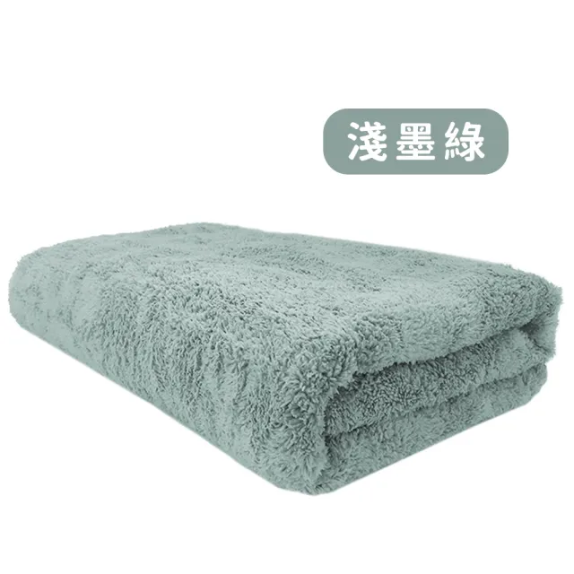 【OKPOLO】台灣製造長毛絨超激吸水大浴巾-1條入(8倍吸水力 顏色繽紛)