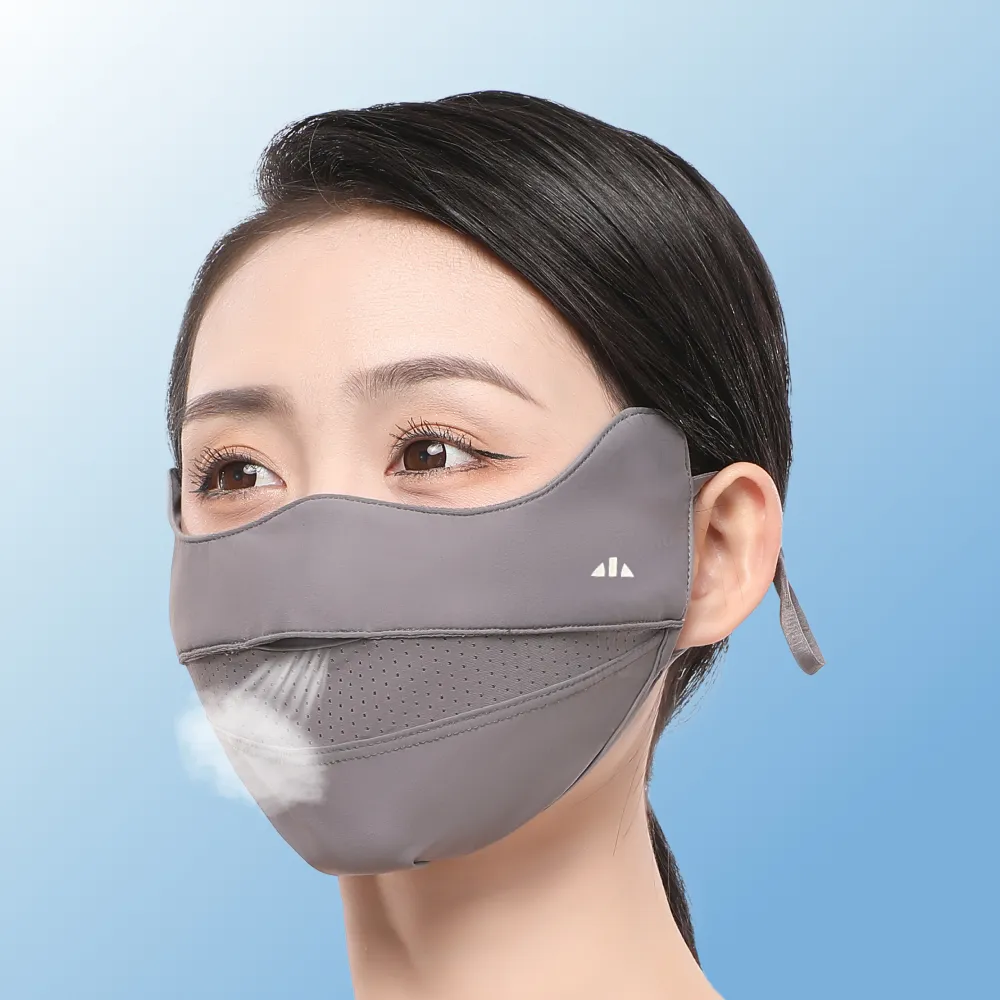 【NicoFun 愛定做】3入 微笑口罩-冰絲涼感立體剪裁3D口罩 護眼角 高爾夫球 透氣 防曬(可水洗 可調式耳扣)