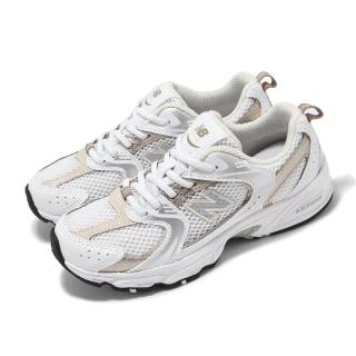 【NEW BALANCE】休閒鞋 530 Wide 中童 寬楦 白 金 小朋友 透氣 緩震 運動鞋 NB(PZ530RD-W)