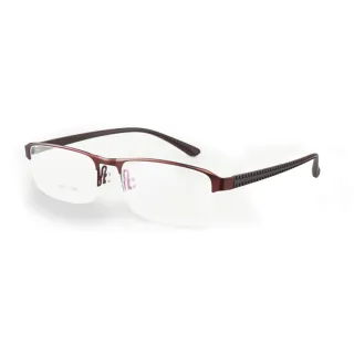 【MEGASOL】頂級系列德式智能感光漸進多焦老花眼鏡(氣質書生半框-9JB-BR深棕色)