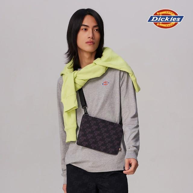 【Dickies】男款羽灰色純棉經典三色Logo長袖T恤｜DK010983CQ8