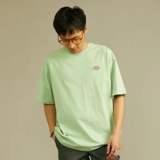 【Dickies】男女款靜逸綠純棉經典三色Logo短袖T恤｜DK010991F92